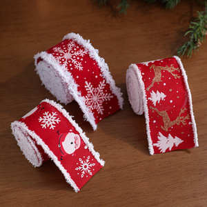 Fita de Veludo Luxuosa para Natal, Fita Decorativa Vermelha de Veludo para Árvore e Guirlanda de Natal - Product Image 2