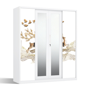 Armoire en acier imprimé, 4 portes coulissantes, 1600 mm - Product Image 1
