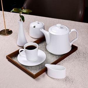 Bộ đồ ăn nhà bếp sành sứ mua bộ đồ ăn bằng gốm sang trọng trực tuyến Bộ đồ ăn bằng sứ đặt tấm gốm cho nhà hàng khách sạn - Product Image 2