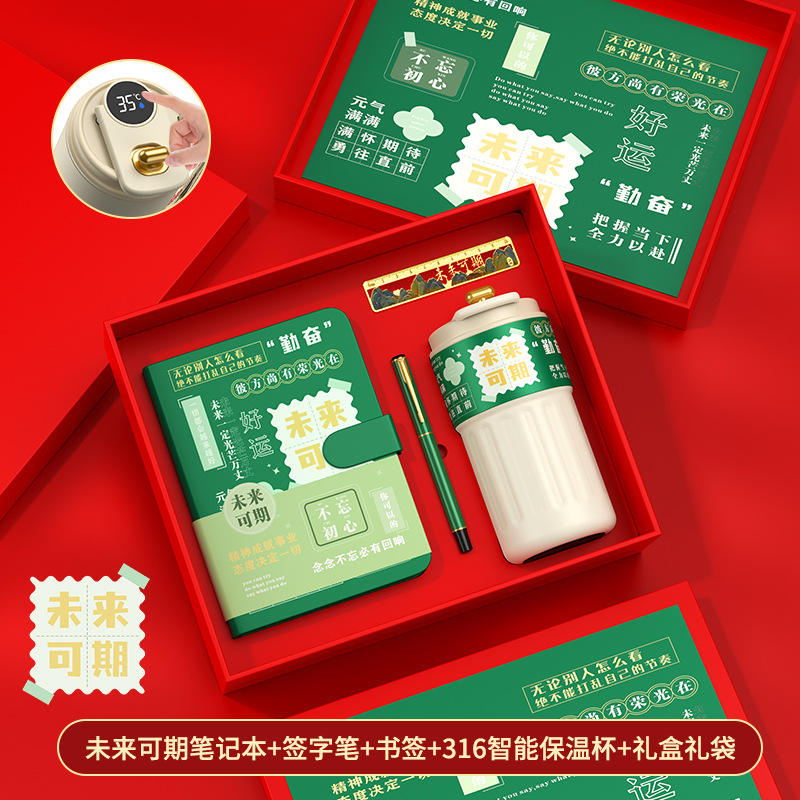 A Promising Future - 316 Digital Display Cup, Pen, Bookmark, Notebook Gift Box