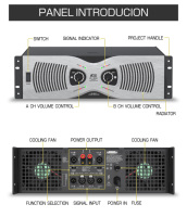 Amplificateurs de puissance de qualité sonore maître à 2 canaux amplificateur de puissance audio élevé professionnel pour subwoofers
