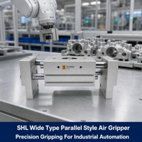 Pince pneumatique à doigts longs de type large pour la préhension d'objets volumineux en automatisation