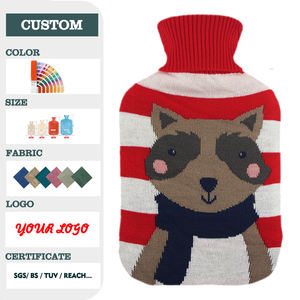 Housse de bouteille d'eau chaude en tricot coloré avec logo personnalisé, pour soulager les douleurs menstruelles et garder les pieds au chaud en hiver - Product Image 3