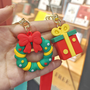 Cadeaux de Noël, artisanat, porte-clés, porte-clés en caoutchouc PVC souple, plastique 3D, alliage de zinc, porte-clés personnalisé, durable, léger, 4 couleurs - Product Image 4