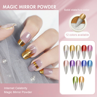 Poudre de pigment multi-chrome OEM de haute qualité, poudre magique métallique pour ongles, poudre miroir pour salon de manucure