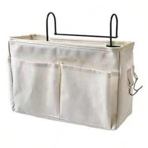 Sac de rangement suspendu multifonctionnel en coton et lin, moderne, écologique, pliable, anti-poussière, pour chevet, <span class=keywords><strong>pochette</strong></span> pour magazines de chambre - Product Image 1