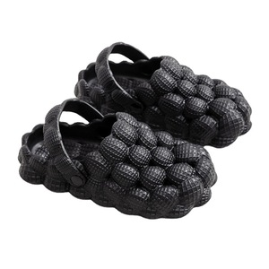 Sandalias de EVA Gruesas para Exteriores, Punta Abierta, Correa con Hebilla, Antideslizantes, para Todas las Estaciones, Zapatos de Mujer, Color Beige Sólido - Product Image 4