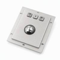 Souris de boule de commande industrielle d'acier inoxydable de contrôle IP65 USB filaire ou PS/2 imperméable pour l'usage de kiosque ou de machine