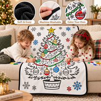 Couverture à colorier pour sapin de Noël, motif flocon de neige, pour coloriage manuel, idéale pour la maison ou comme cadeau