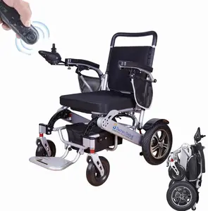 Compact Heavy Duty Lightweight All Terrain Transport Travel Mobility Aid Motorized folding electric wheelchair