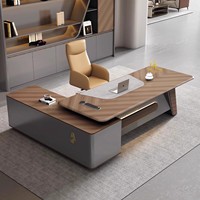 Bureau minimaliste contemporain pour Boss Leader New Light Bureau de direction de luxe avec blister artisanal en panneau de bois MDF