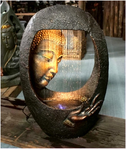 बुद्ध प्रतिमा के साथ बाहरी सजावट संगमरमर का पानी का फव्वारा - Product Image 5