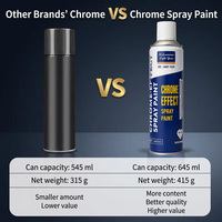 Peinture en aérosol Chrome pour surfaces métalliques, peinture liquide à base de résine laquée, couleur acier inoxydable, peinture électrolytique, peinture manuelle