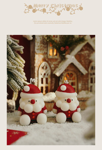 Set Regalo di Candele Artigianali in <span class=keywords><strong>Soia</strong></span> con Design Babbo Natale, Aromaterapia per Natale e Ringraziamento, Vendita all'Ingrosso - Product Image 4