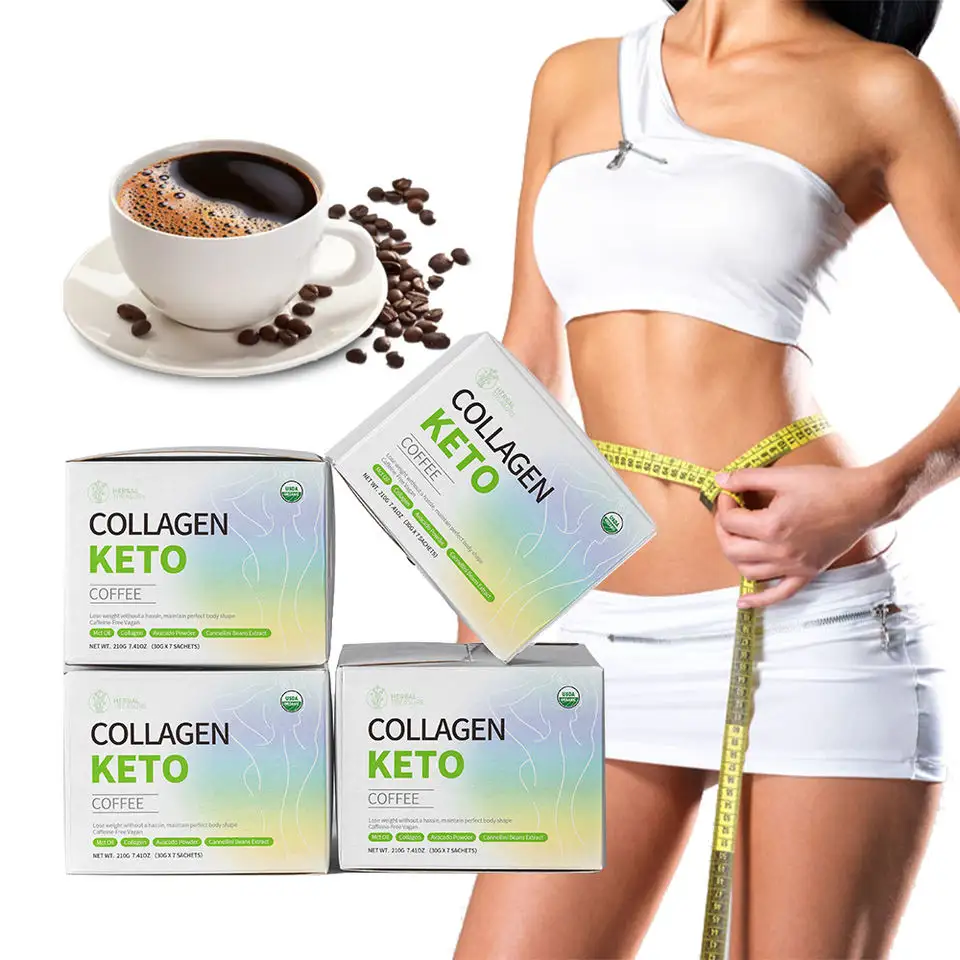 Herbal Keto Coffee Soluble Powder Weight Loss Drink Healthy Meal Replacement mushroom coffee with medicinal mushroom extract