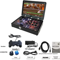 Console de jeu d'arcade portable avec écran HD de 14 pouces, joystick, double joueur, lecteur de musique MP3, connectivité USB/filaire, version extérieure