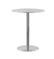 Meubles de restaurant modernes, table en acier inoxydable, chaise pliante renforcée en acrylique transparent, combinaison table et chaise pour usage commercial