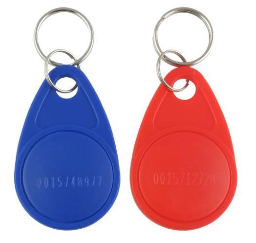 Custom TK4100 EM4200 T5577 Programmable Rewritable UID 125Khz 13.56Mhz ABS Tag Keyfob RFID Key Fob with Keychain