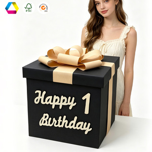 Cajas de Regalo Telescópicas Corrugadas Extra Grandes de Dos Piezas con Asa Lateral, para Juguetes de Peluche y Regalos Navideños - Product Image 1