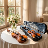 Violon professionnel en érable taille 4/4, finition naturelle brillante de qualité supérieure, modèle Tiger Flame, pour performance orchestrale et vente en gros