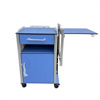 Table de chevet d'hôpital moderne en HPL, étanche et facile à nettoyer, avec table à manger réglable, tiroirs et rangements pour les chambres et les salles de patients