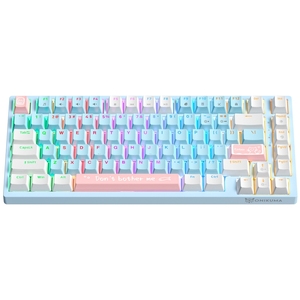 Teclado Mecánico para Juegos Onikuma <span class=keywords><strong>G52</strong></span> Space RGB 2025, 82 Teclas, Diseño Compacto, Eje Marrón <span class=keywords><strong>Azul</strong></span> Té, Retroiluminación RGB, Conexión USB - Product Image 1