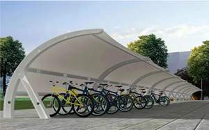 Carport Membran struktur Elektro fahrzeug Sonnenschutz Ladestation Batterie Fahrzeug Baldachin Community Fahrrad parks chuppen - Product Image 3