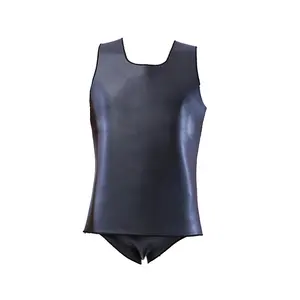 Minimalist customizable two-piece leather neoprene vest for both men and women diving swimming floating surfing suit