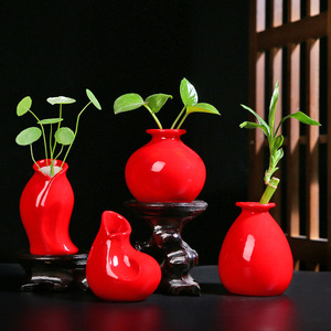 Vases miniatures en céramique de forme irrégulière, faits à la main, vase décoratif de table, style moderne, décoration de salon - Product Image 2