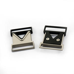 Hebilla de liberación lateral de aleación de zinc, color plateado mate, para bolsos, resistente al desgaste, duradera, K535 - Product Image 2