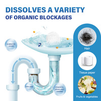 Tablettes effervescentes transfrontalières pour le nettoyage des canalisations de cuisine, anti-bouchons et désodorisantes, pour drain de sol Plunge-Rite, éliminant les obstructions