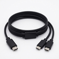 Kabel Pengisian Cepat USB 2.0 Tipe-C 2-in-1 Tipe-Y dengan Konduktor Tembaga Murni dan Selubung Nilon untuk Komputer & Printer