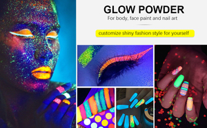 High Quality 12 Colors Luminous <b>Powder</b> Glow in the Dark Pigment Fluorescent <b>Powder</b> Pigments Night Glow <b>Powder</b> - Product Image 5