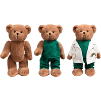 Ours en peluche créatif en forme d'uniforme médical, jouet anti-stress doux, cadeau pour médecins et infirmières, articles promotionnels en gros, anniversaire