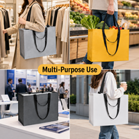 Bolsa de tela no tejida al por mayor con logo personalizado, reutilizable, impresa con serigrafía para compras, supermercado, regalos promocionales