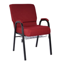 Chaises d'église empilables en tissu et métal Rivzo RC01, confortables et modernes, pour la maison, le bureau et le théâtre, en fer, vente en gros