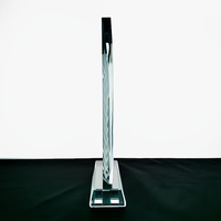 Trophées en cristal avec base, gravure laser, impression UV, vente en gros