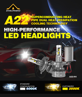 Faros LED para Auto H1 H11 H4 H7, CSP 6000K, IP68 Impermeables, con Sistema de Enfriamiento de Ventilador Silencioso de Alta Velocidad, para Uso Universal