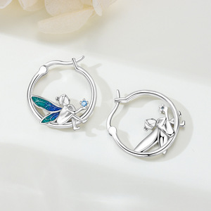 Pendientes de aro de cobre blanco de alta gama, originales y de moda, para mujer, gran éxito de ventas - Product Image 3