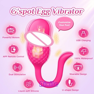 Vibrador Portátil con Control Remoto por Aplicación, Juguetes Sexuales <span class=keywords><strong>para</strong></span> Mujeres, Huevo Vibrador con 9 Modos, Estimulación Dual del Clítoris - Product Image 2