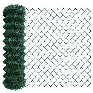 Security Wire Mesh Rectangle Green Chain Link Fence Powder Coating Galvanized Steel Outdoor <b>Frame</b> Modern UV Resistant Fencing - Product Image 2