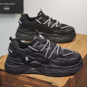 Nouvelles Chaussures de Skateboard Plates en Cuir Tendance pour Hommes 2025 – Chaussures Chunky Élégantes pour Hommes, Style Décontracté à Lacets pour Jeunes, Idéales pour la Marche - Product Image 4