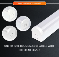 Luminaria LED de 2 pies (600 mm) y 18 W, CCT Ajustable 30K/40K/50K, Montaje en Superficie, Aleación de Aluminio, IP20, Iluminación para Oficina