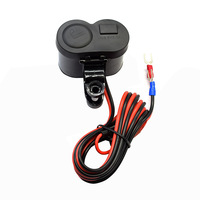Enchufe de encendedor de cigarrillos para motocicleta USB 1.5A, interruptor impermeable, enchufe de motocicleta de 12V, adaptador de cargador de teléfono para motocicleta