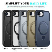 Coque de téléphone tendance avec béquille pour iPhone 16E, coque de protection magnétique professionnelle pour iPhone 13 14 15 16 17