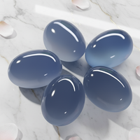 Vente en gros de calcédoine bleue naturelle ovale de haute qualité brute