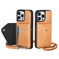 En Stock étui de téléphone en cuir à bandoulière avec porte-cartes conception de dessin animé de luxe antichoc Plus modèle en gros couverture de téléphone portable