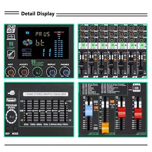 Console <span class=keywords><strong>de</strong></span> <span class=keywords><strong>mixage</strong></span> audio professionnelle XT8 8 canaux, <span class=keywords><strong>table</strong></span> <span class=keywords><strong>de</strong></span> <span class=keywords><strong>mixage</strong></span> studio 99DSP, contrôleur <span class=keywords><strong>de</strong></span> carte son pour enregistrement <span class=keywords><strong>PC</strong></span> et diffusion en direct - Product Image 6