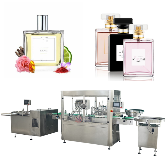 YB-XS4 Rotary Automatic Perfume Mini Tester Liquid Glass Small Bottle Vial Monoblock Filling Pressing Capping Machine