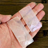Accessoires de décoration de lampe en coquille blanche naturelle Capiz Shell Rectangle disque pour la décoration de la maison 100 pièces/sac